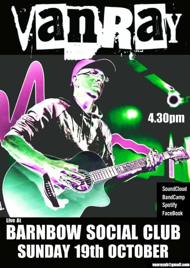 Vanray VANRAY - LIVE ACOUSTIC SET - LOUNGE BAR - Barnbow Social Club